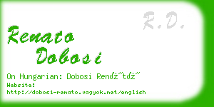 renato dobosi business card